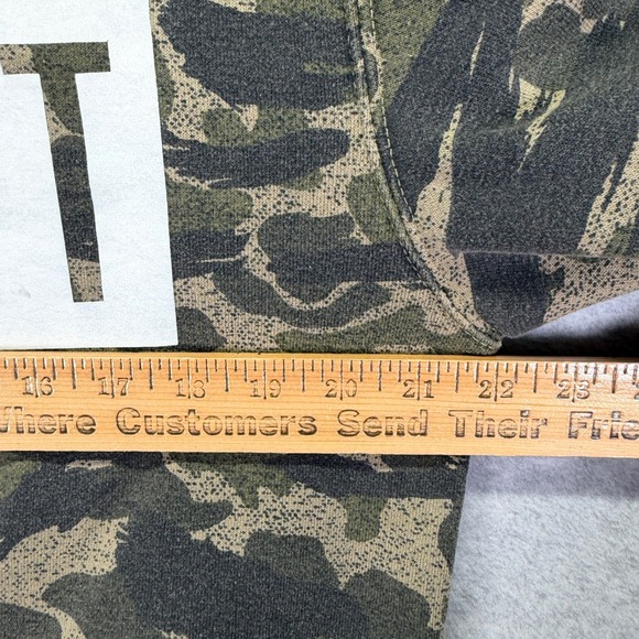 Carhartt Hoodie Mens Small Green Camo Midweight Sweatshirt Workwear Outdoors - Picture 4 of 6